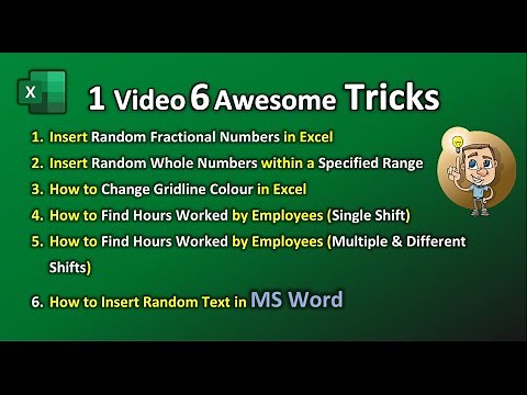 MS Excel and MS Word Awesome Tricks (MS Excel Tutorial)