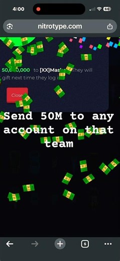Nitro Type INFINITE Cash Sending Glitch 2025 #nitrotype #subscribe #gaming
