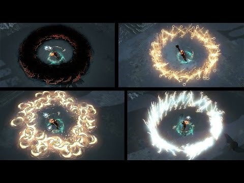 Path of Exile: Vaal Spectral Throw with All MTX's and Staff Skins Showcase