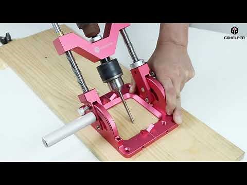 Gohelper Portable Drill Guide for Vertical Hole Drilling, Precision Adjustable Drill Stand