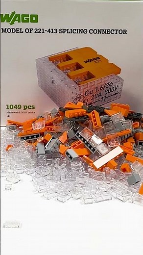 UK! WIN Model WAGO 221 -413 made from LEGO® Bricks 😱🤯🤩 #WAGO #wago221 #electrician #sparky #wiring