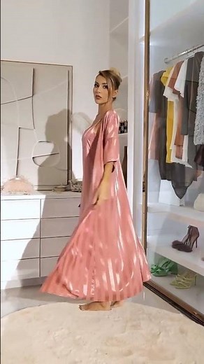 Unveiling the Ultimate Women's #Pajamas Robe Set | Silk-like #Sleepwear Dress for Comfort & Style