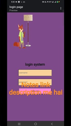 how to create login page using html CSS for fox design #shorts
