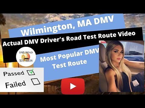 *ACTUAL TEST ROUTE* Wilmington DMV MA Behind The Wheel Driver's Ed License Training Road Course Exam