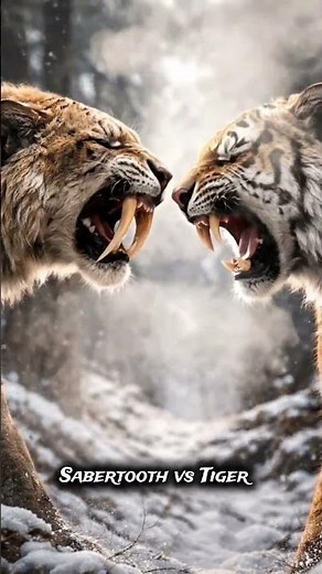 Sabertooth vs Siberian Tiger 🐯⚔️ Who Would Win This Prehistoric Battle?