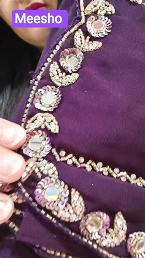 🥰 Meesho ready to wear saree🥰 Georgette/Bnarsi Silk Chickenkari / Jimmy Choo /Meesho Partywear Saree