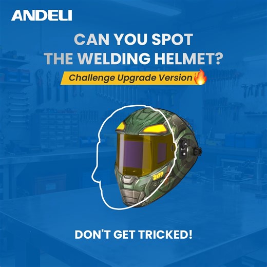 CAN YOU SPOT THE WELDING HELMET? 👀 Our Upgraded Challenge is here — helmets streak across the screen from left to right! Can you catch them before they vanish? 💥 ⚠️ Keep your eyes sharp — things might try to trick you! 👉 Tag your crew and prove who’s the real welding master! 🔥 Join our ANDELI Community and have fun with fellow welders in more exciting challenges! www.facebook.com/groups/andeliofficialcommunity/ #ANDELI #WeldingChallenge #WeldingFun #SpotChallenge #weld #welder #welding #weld