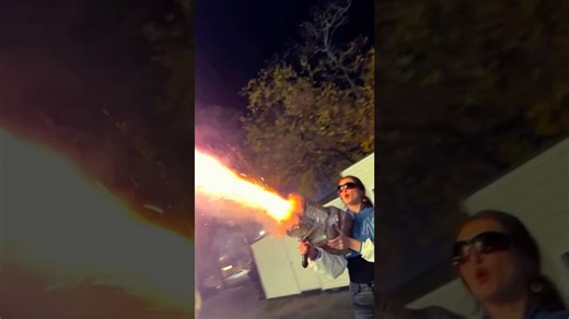 I tried out a fireworks blaster gun with insane power