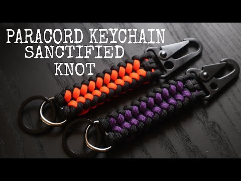 HOW TO MAKE KEYCHAIN SANCTIFIED KNOT WITH CARABINER / SNAPHOOK , SANCTIFIED PARACORD TUTORIAL
