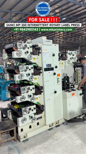 Sanki Mp 250 Intermittent Rotary Sticker Label Printing Machine | Mk Printecs | 09842985143