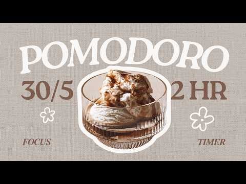 𝓪𝓯𝓯𝓸𝓰𝓪𝓽𝓸 🍨🤎 𝟹𝟶/𝟻 𝟺𝚂𝙴𝚃𝚂 𝟸𝙷𝚁 | pomodoro technique | cozy slow jazz | study with me