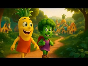 Banana & Broccoli – Adventure Day in Veggie Town 🍌🥦 | Kids Story + Original Song | Pop Kids