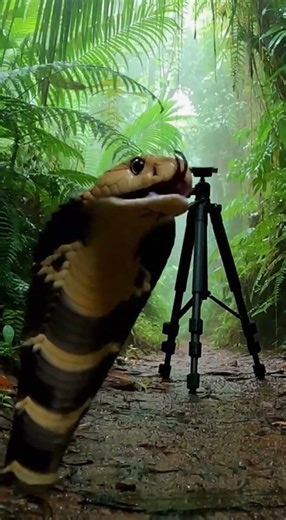 King Cobra Attacks Camera in the Jungle