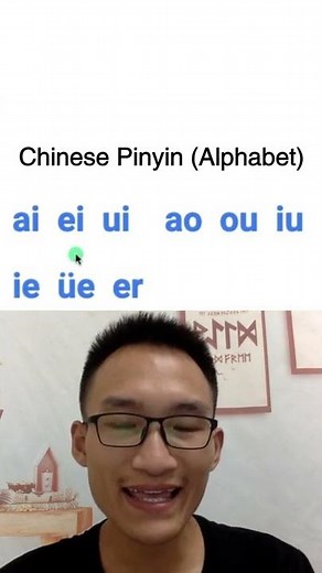 Chinese Mandarin Alphabet Pinyin 'ai ei ui'