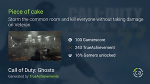Piece of cake achievement in Call of Duty: Ghosts (Xbox 360)