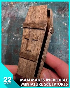 Awesome Miniature sculptures! | art of sculpture, miniature art | This guy's hand made miniature sculptures are incredible! TT | @miniaturemodelmaking | By 22 Words | Facebook