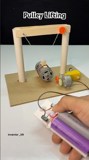 Pulley Lifting mechanism with Dcmotor #motorbuilding #project #diy #motor #experiment