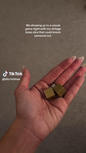 Casual Game Night Look with Vintage Brass Dice