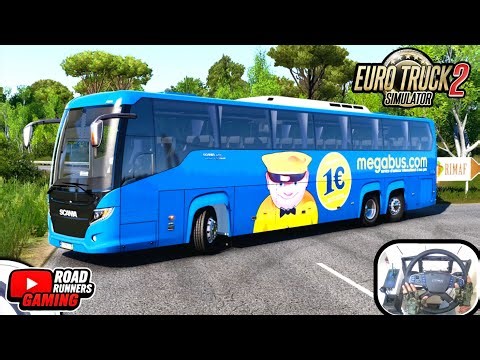 ETS2 Scania Touring Megabus on Busy Highway | Ultra Realistic Highway Drive in Heavy Traffic
