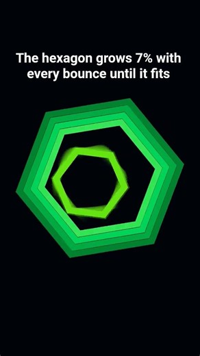 Listen to the growth 😲 Watch these hexagons grow until they perfectly fit the arena!