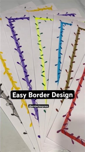 1 idea - multiple border design ✍️ #frontpagedesign #easyborderdesigns #projectfile