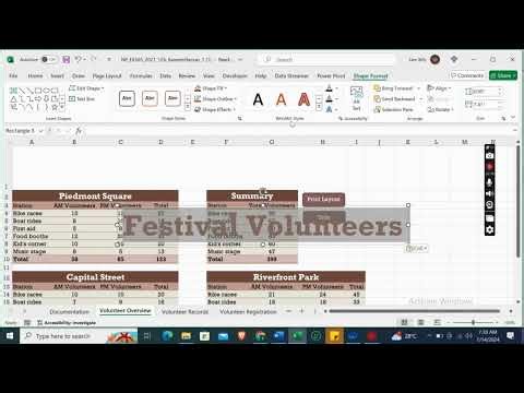New Perspectives Excel 2019 Module 12: SAM Project 1b Piedmont Riverfront Festival #newperspectives