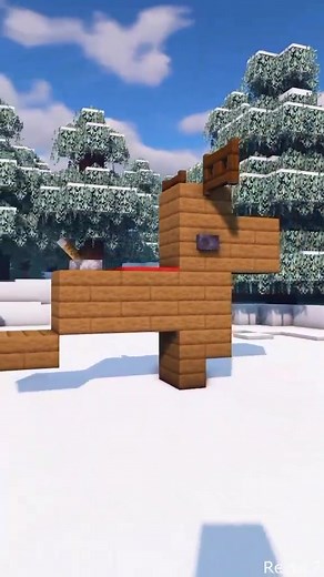 Santa Claus Reindeer Minecraft Build Tutorial