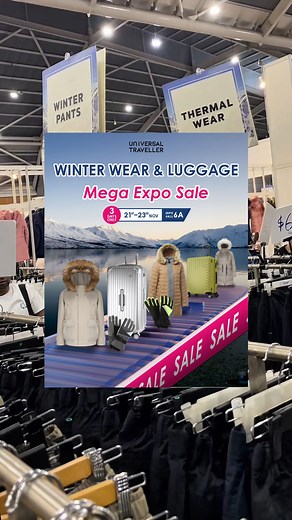 🚨UNIVERSAL TRAVELLER — UP TO 80% OFF WINTER WEAR & LUGGAGE MEGA SALE!🧳❄️ Fly into massive savings this weekend! From winter jackets built for –20°C to 0°C to unbeatable luggage deals, this is the ultimate one-stop sale for all your travel essentials. 🔥 Event Highlights: • Down jackets from $99 onwards • 3-piece luggage set for just $88 (limited to 88 sets daily!) • Stand a chance to WIN trips to Italy & Korea worth $8,000 🌍✈️ 📍 Singapore Expo Hall 6A 🗓️ 21 – 23 Nov 2025 ⏱️ 10:00AM – 9:00PM