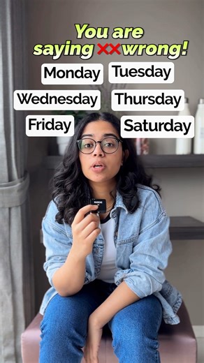 Correct Pronunciation of Weekdays in English | Improve English Pronunciation | English With Ananya 👉All Online English Course Details - https://www.letstalk.academy/s/store OR 👉Send 'HI' on WhatsApp no - 919324246223 🗓️ Are you pronouncing the days of the week correctly in English? In this short yet powerful English Pronunciation Lesson, Ananya teaches you the correct pronunciation of all weekdays with proper word stress, rhythm, and natural tone. Perfect for learners who mispronounce common 