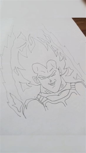 vegeta drawing #vegeta#dragonball #tutorial #art #anime #goku #supersaiyan #sketch #simple #ytshorts