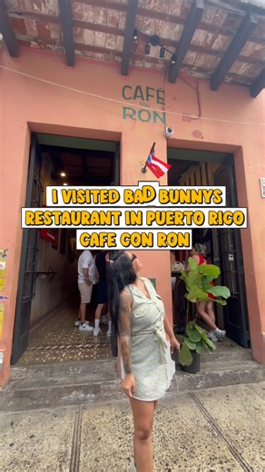 Angelee Rodriguez on Instagram: "Visiting Old San Juan & love @badbunnypr ? Then check out his restaurant @cafeconronpr 🎞️ This place is very nostalgic & the menu is very simple more like tapas to enjoy their exclusive cocktails and bites. Now that the concerts are done this is a great place to visit to get all in your feels as you listen to his songs playing in the restaurant and soak in all the history of Old San Juan 🇵🇷 #puertorico #oldsanjuan #viejosanjuan #cafeconron #angelee923 #turismo