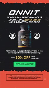 Are you constantly distracted? You're NOT alone 👀 This is what CEOs, athletes and celebrities use to HACK their brain into a high-level production mode... Alpha BRAIN® 5-star scientific nootropic ingredients: 🧠 Support Mental Clarity & Focus ⏰ Complete Daily Tasks with Speed & Excellence 🏃‍♂️ Help you get into Flow State | Onnit