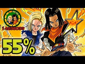 NO DUPES! 55% TEQ FUTURE ANDROIDS 17 & 18 SHOWCASE! Dragon Ball Z Dokkan Battle