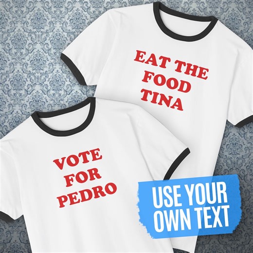 Napoleon Dynamite Vote for Pedro Personalized T-shirt - Custom Name Unisex Cotton Ringer Election Tee - Etsy Australia