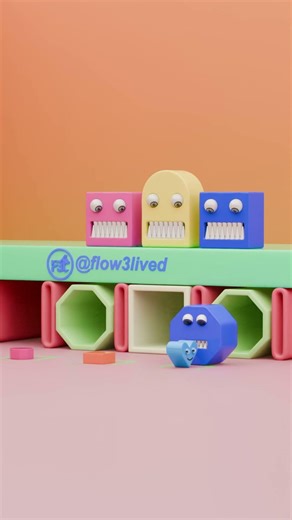 𝗛𝘂𝗻𝗴𝗲𝗿 & 𝗕𝗮𝗶𝘁 – 𝗖𝘂𝘁𝗲 𝗚𝗲𝗼𝗺𝗲𝘁𝗿𝘆 𝗠𝗼𝗻𝘀𝘁𝗲𝗿𝘀 😱