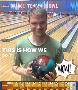 This is how we do it.. this is how Hunter does it.. a great 189 PB plus a great 62 pins over average. | Orange Tenpin Bowl