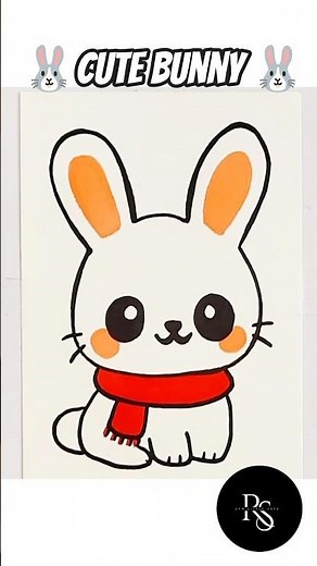 How to Draw a Cute Bunny🐇|Cute Bunny Drawing 🐰| Easy Drawing for Kids | Cute Animal Art Tutorial