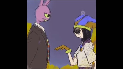 Dizzy on Instagram: "Practising animation using one of many of @ohj_5 animation ,it was really challenging to make it look flowy like her but i tey my best XD . .#goodbye #theamazingdigitalcircusfanart #jax #pomnifanart #glitchstudio"