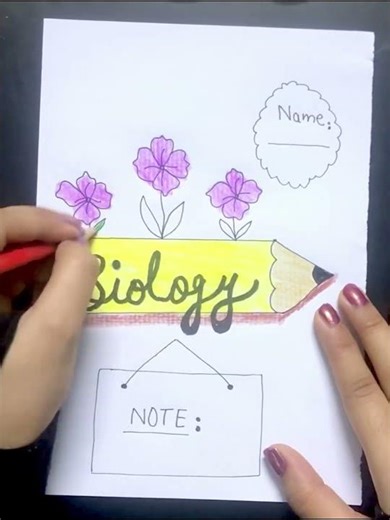 Easy biology cover page design