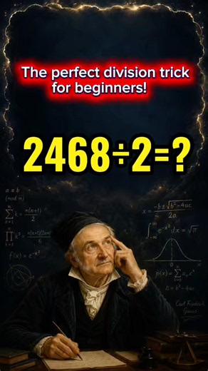 2468 ÷ 2 Easy Division Trick for Beginners | #shorts #maths #education #mathstricks #learning