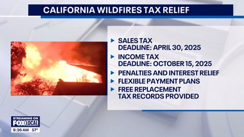 IRS offers tax relief, extensions to California wildfire victims: What to know