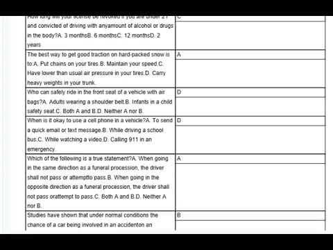 NC drivers permit practice test Flashcards