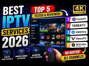 Best IPTV 2026 🔥 Top 5 IPTV Services Tested (4K Streaming & No Buffer)vinome video