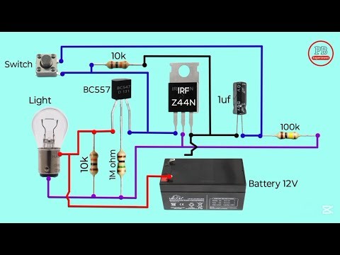 Latch switch circuit| push botton ON OFF switch | Latching switch