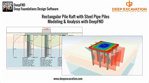 🏗️ Complete Analysis of Pile Raft Foundations Designing pile raft systems isn’t simple — you’re dealing with complex soil–structure interaction, load sharing between piles and raft, and the need to verify performance in multiple directions. Doing all of this across different tools only slows you down. DeepFND brings everything under one roof so you can work smarter. With one model, you can: ✔️ See exactly how loads flow through the raft and into each pile ✔️ Capture soil–raft interaction using