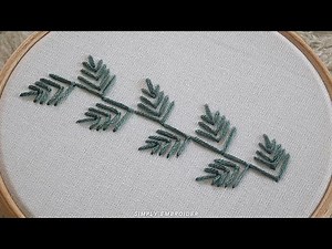 Stunning Simple Border Line Stitch for Beginners/Fly stitch Embroidery Designs/Step by Step Tutorial