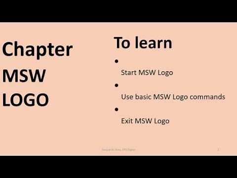 Introduction to MSW LOGO class 3 chapter7 part 1