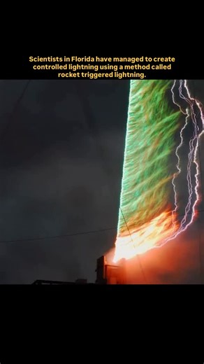 Memoir World on Instagram: "Scientists in Florida have created controlled lightning using a method called rocket triggered lightning. At the International Center for Lightning Research and Testing in Camp Blanding, researchers launch small rockets into storm clouds with a thin conductive wire attached. As the rocket rises, the wire unspools and forms a path between the cloud base and the ground. This path allows a lightning bolt to travel along the wire, creating a predictable strike point that 