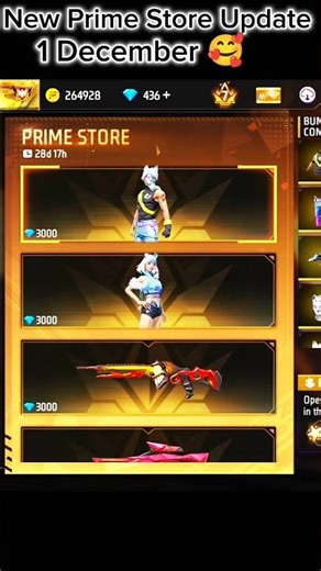 🔥 Free Fire Prime Store Latest Update | December 2025 🔥 Exclusive Items