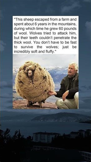 "The Sheep Who Outsmarted Wolves With 60 Pounds of Wool"